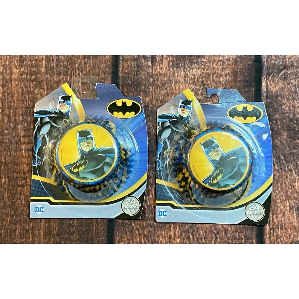 DC Batman Standard Paper Baking Cups/Liners Lot Of 2 (24 ct. per pack) New